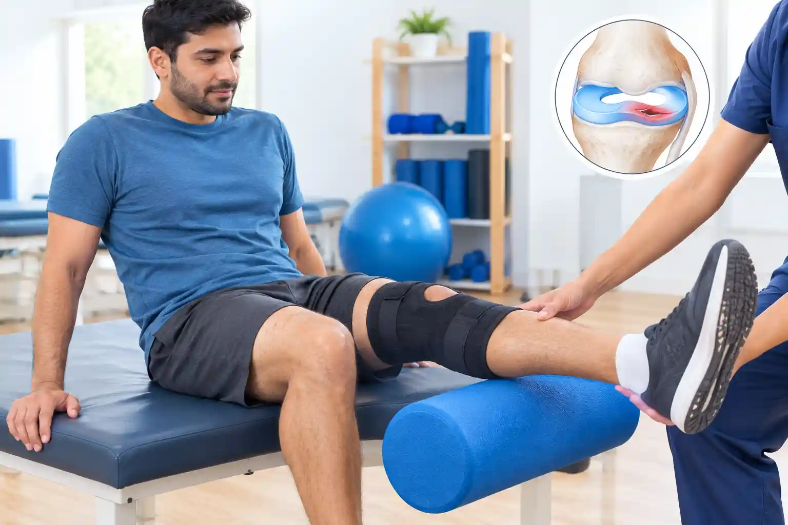 Meniscus Rehabilitation movement illustration